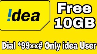 IDEA FREE 10GB DATA OFFER ONLY DIAL ONE CODE 2019 offer free 10gb data [upl. by Ahseik]