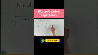 geometría ejercicio sobre segmentos matematicas maths matematicasfacil geometry mathematics [upl. by Lipkin]