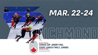 DAYJOUR 2  202324 Short Track Canada Cup Junior Final [upl. by Joung]