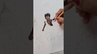 Painting for independence day using pencil colours Part  2 ytshorts art india practice trend [upl. by Sellma]