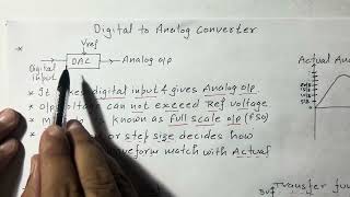 STLD  Lec122  Digital to Analog Converter Basics Resolution Transfer Function Formula [upl. by Dorcia]