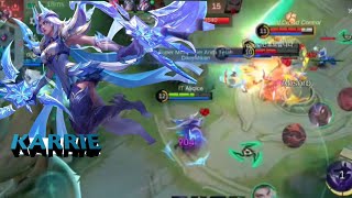 KARRIE BEST BUILD 2024 Karrie build attack speed Karrie VS Hanabi mlbb  ALIQ GAMEPLAY [upl. by Marcell]