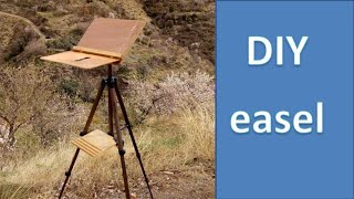 DIY easel for watercolor sketching and painting en plein air Compact lightweight amp easy to make [upl. by Tita]