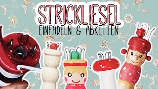 STRICKLIESEL 🧶 Anleitung für Anfänger  aufnehmen amp abketten  Stricken  Kordel machen [upl. by Roda]