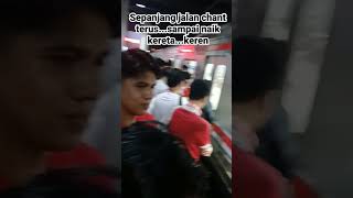 indonesia vs arab saudi chant suporter indonesia sepanjang jalan dari GBK ke stasiun [upl. by Inail]