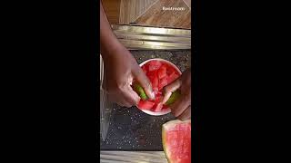 Watermelon with Lemon Chop and Squeeze Melon and Lemon Flavour [upl. by Enilemme]