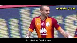 Wesley Sneijderın Galatasaraydaki Bütün Golleri Türkçe Spiker [upl. by Drareg]