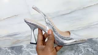 Charlene Silver Patent Tuscany Leather Slingback [upl. by Dayle]