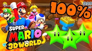 4Castle Lava Rock Lair 🎪 Super Mario 3D World Switch  Wii U 🎪 All Green Stars  Stamp [upl. by Barron]