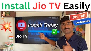 How To Install Jio TV App On Your Smart Android TV Easily   Install Jio TV in Smart TV [upl. by Caspar]