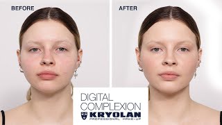 How to apply Digital Complexion Fluid Foundation  Kryolan [upl. by Ebony]