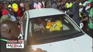 Manchester Uniteds Andre Onana swarmed by Ugandan fans after Zimbabwe and Cameroon game [upl. by Zorah]