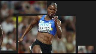 Julien Alfred 🇱🇨 clocks a time of 1085s to win the womens 100m at the Monaco Diamond League [upl. by Anrapa]