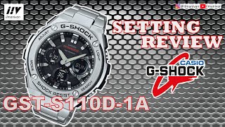 REVIEW amp SETTING G SHOCK GSTS110D1ADR TOUGH SOLAR [upl. by Fonda]