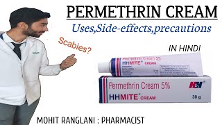 Permethrin cream  Permethrin cream UsesSide effectsDose and precautions  In Hindi [upl. by Romona]