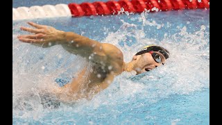 Blake Pieroni Wins Battle Between Olympic Gold Medalists in Mens 100M Freestyle [upl. by Ahsekel509]