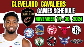 Cleveland Cavaliers NOVEMBER Games Schedule Results regular season 202425NBA update [upl. by Eilis]