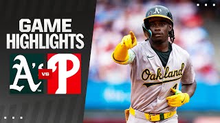 As vs Phillies Game Highlights 71424  MLB Highlights [upl. by Dahij]