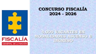 concurso FISCALIA 2024  2025  2026 [upl. by Kimbra244]