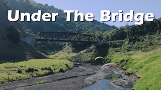 Under the Bridge at Anderson Reservoir  Paramotor [upl. by Nnaylrebmik554]