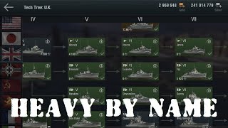 World of Warships Blitz  Tech Tree Talk British Heavy Cruisers [upl. by Melodee]