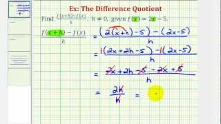 Ex 1 The Difference Quotient Linear Function [upl. by Appleton]