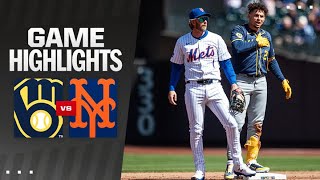 Brewers vs Mets Game Highlights 33024  MLB Highlights [upl. by Nihsfa]