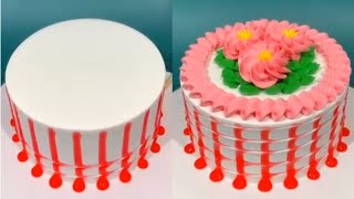 Vanilla flavour cake decorate ideas ll mamtamandirasonia [upl. by Ekusoyr]