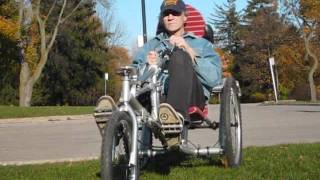 Modular recumbent trike Driving [upl. by Kathryn]