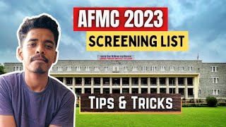 AFMC 2023 Screening List  quot Must Watch Before Screening [upl. by Eilatam765]