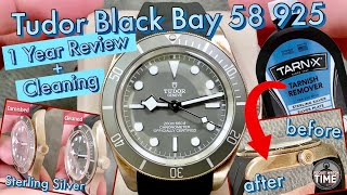 TUDOR Black Bay 58 925 — Sterling Silver TARNISH ✨ — 1 YEAR LATER UPDATE — Cleaning With TARNX [upl. by Nomzed]