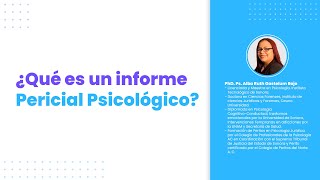 ¿Qué es un informe Pericial Psicológico [upl. by Floss]