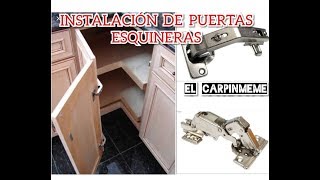 Tutorial como instalar bisagras esquineras para puertas de cocina [upl. by Eilyak]