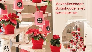 Decoratie idee Adventkalender boom met kerststerren [upl. by Seleta16]