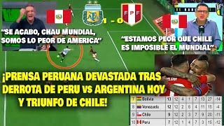 DESTROZADOS PRENSA PERUANA REACCIONA A ARGENTINA vs PERU 10 y a TRIUNFO DE CHILE vs VENEZUELA HOY [upl. by Okiram125]