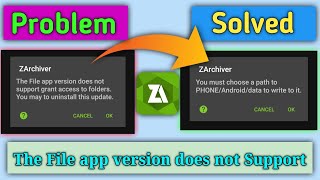 The Files app version does not support grant access to folders  OBB folder not showing  ZArchiver [upl. by Scevor]
