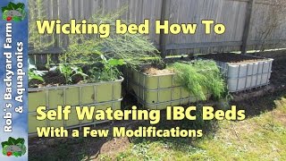 Self watering Wicking bed IBC beds with a few modifications [upl. by Enilekcaj]