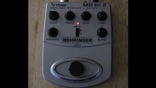 BEHRINGER VTONE BASS DRIVER  Overdriven fuzz tone Demo [upl. by Ydurt]