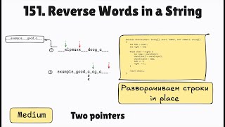 151 Reverse Words in a String Два указателя [upl. by Ethbun]