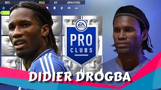 FIFA 22 Didier Drogba Pro Clubs Creation [upl. by Lashoh]