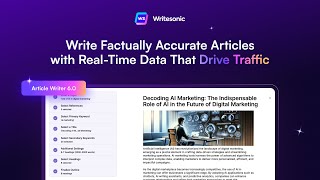 AI Article Writer 60 Factually Accurate Articles with RealTime Data That Drive Traffic [upl. by Atinuaj627]