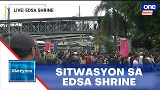 Duterte supporters to continue their stay at EDSA Shrine [upl. by Joao125]