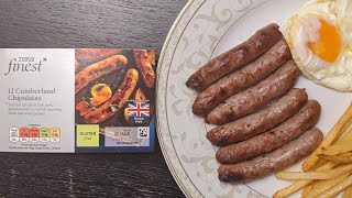 Tesco Finest Cumberland Chipolata Sausages Reviewed [upl. by Ahsyle]