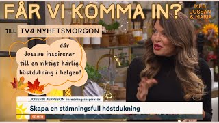 Jossan gör en stämningsfull höstdukning i TV4 Nyhetsmorgon [upl. by Oirevas848]