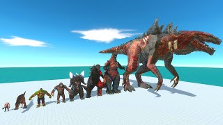 EVOLUTION of Zombie Zilla VS Green Team  Godzilla Size Comparison  ARBS [upl. by Yllac]