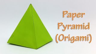 Paper Pyramid Easy Tutorial  How to make an Origami 3D Pyramid [upl. by Thomas]