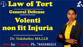 volenti non fit injuria  General Defences  law of Tort  Tamil  DrACNakshathra [upl. by Elauqsap534]