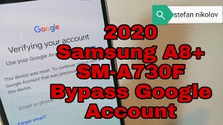 BOOM Samsung A8 plus SMA730F Remove google account bypass FRP Without PC [upl. by Madalena876]