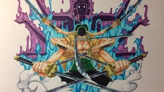 Drawing Zoro Roronoa  Asura [upl. by Tram]