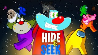 Oggy And Jack Playing Funny HIDE AND SEEK in Among us😂😂😂 [upl. by Howe]